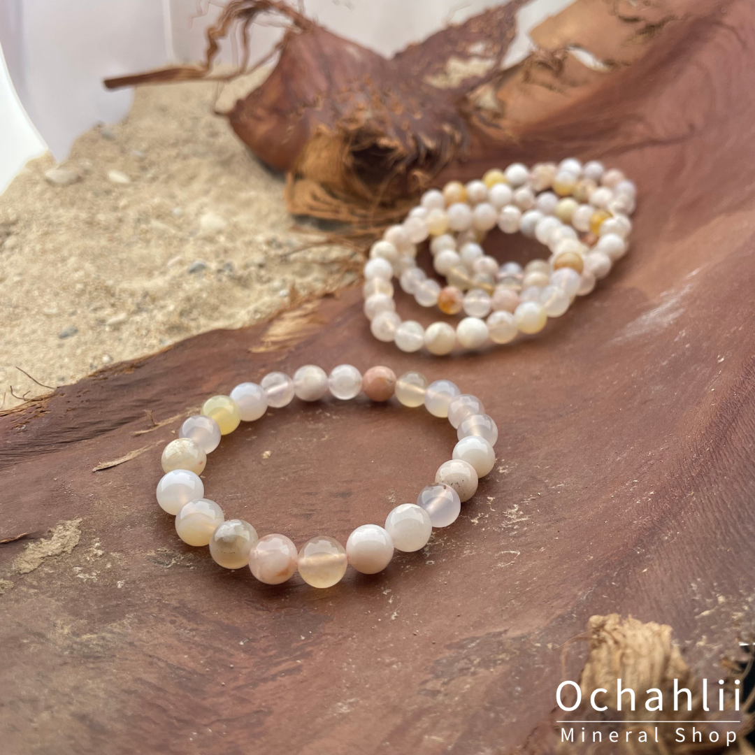 Bracelet Fleur d'Agate 13-14mm