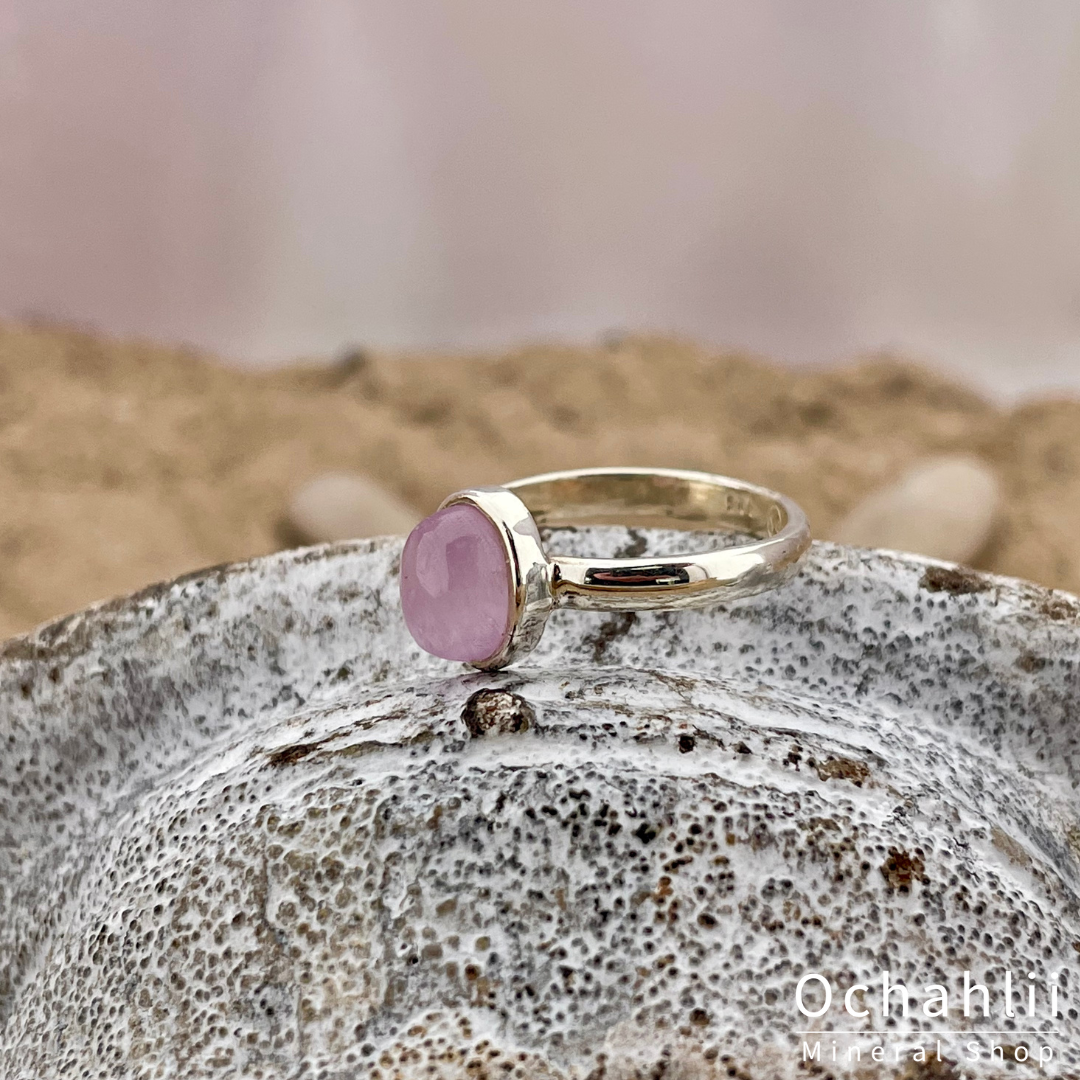 Bague en argent Kunzite taille 54