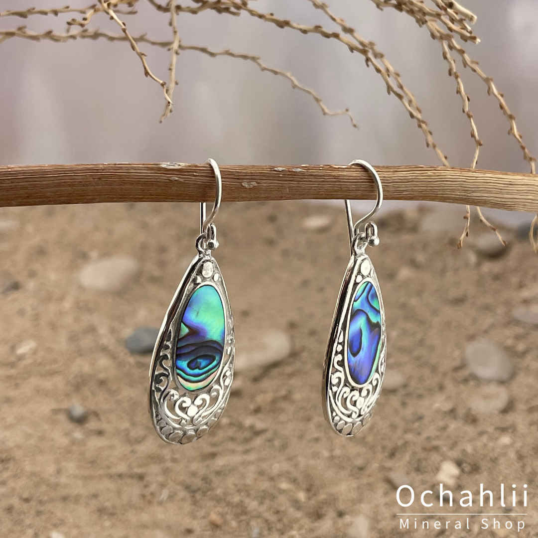 Paua Silber Ohrringe
