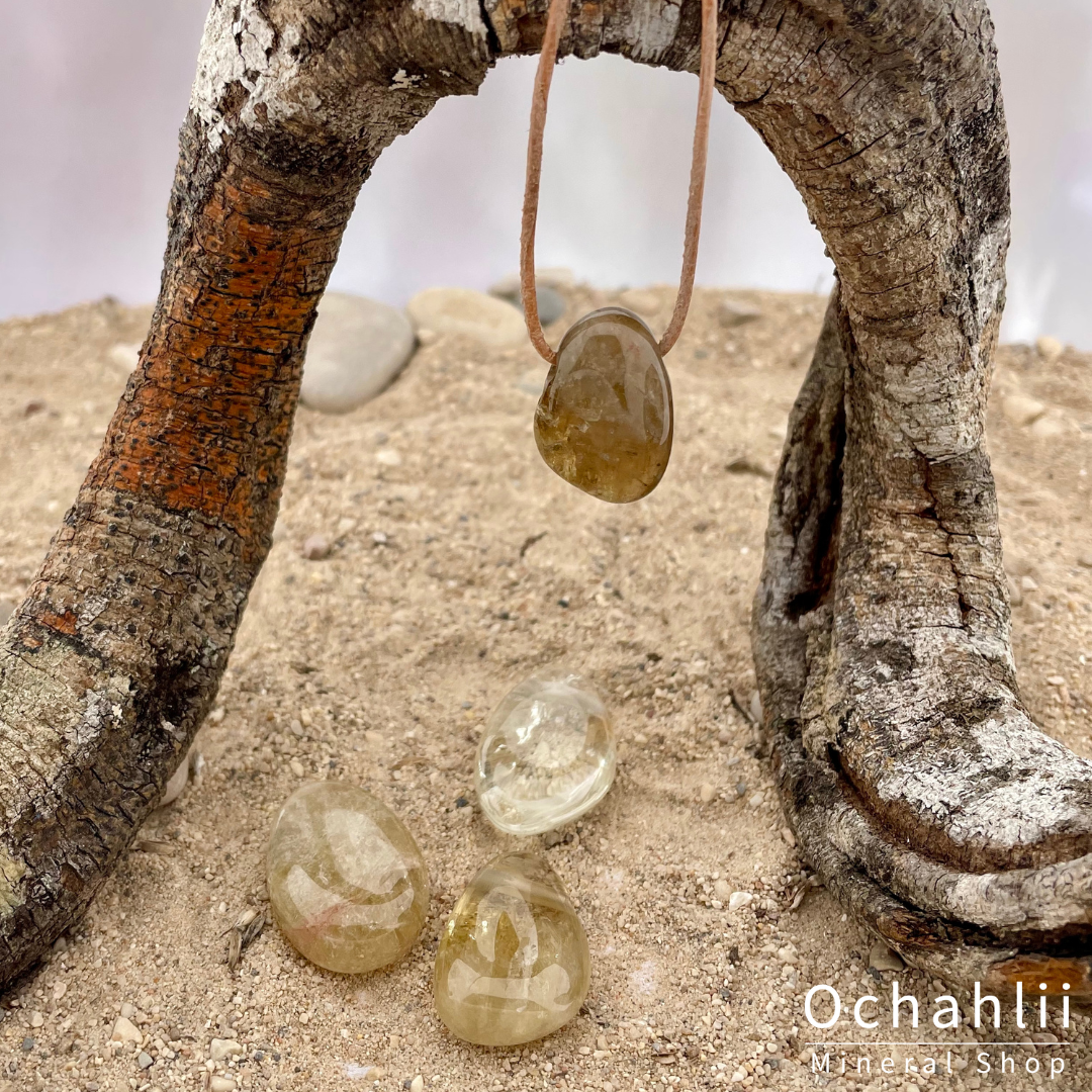 Citrin (natürlich) durchbohrter Anhänger