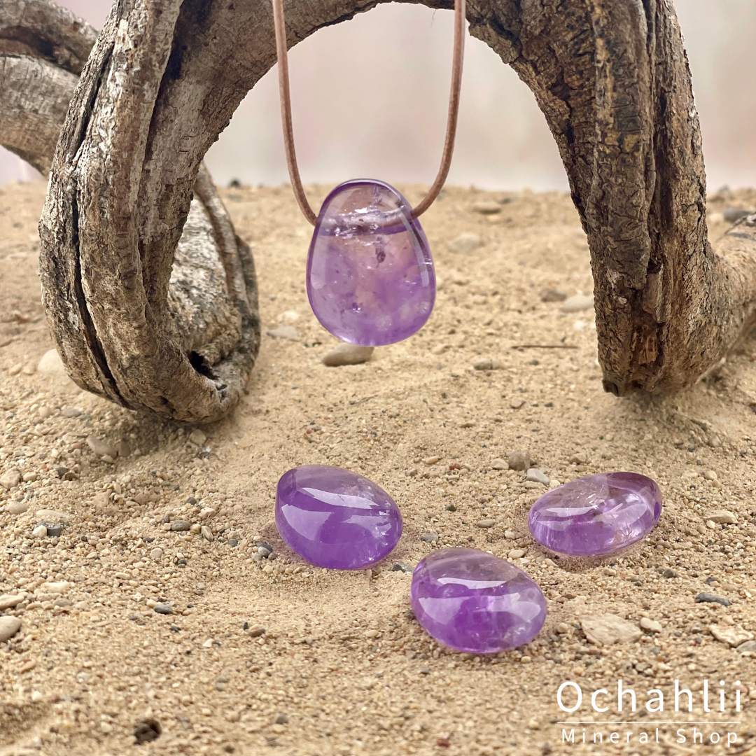 Amethyst pierced pendant
