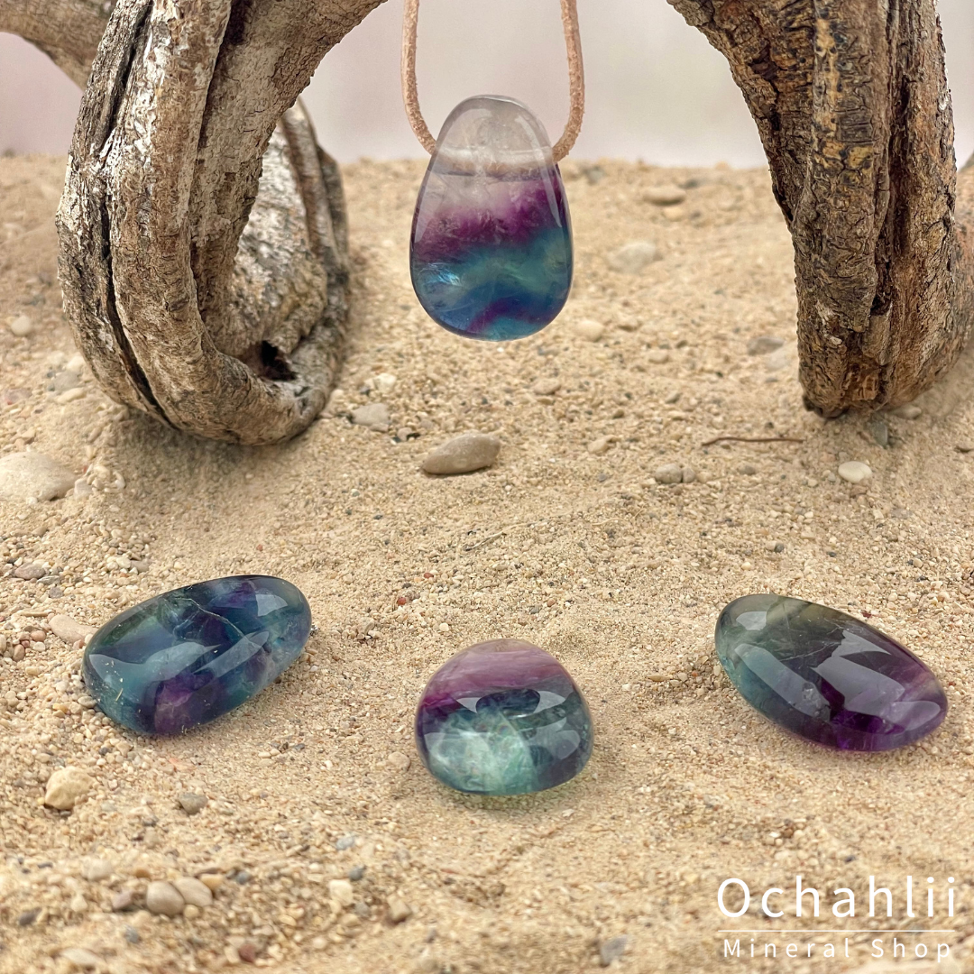 Pendentif percé agate arbre