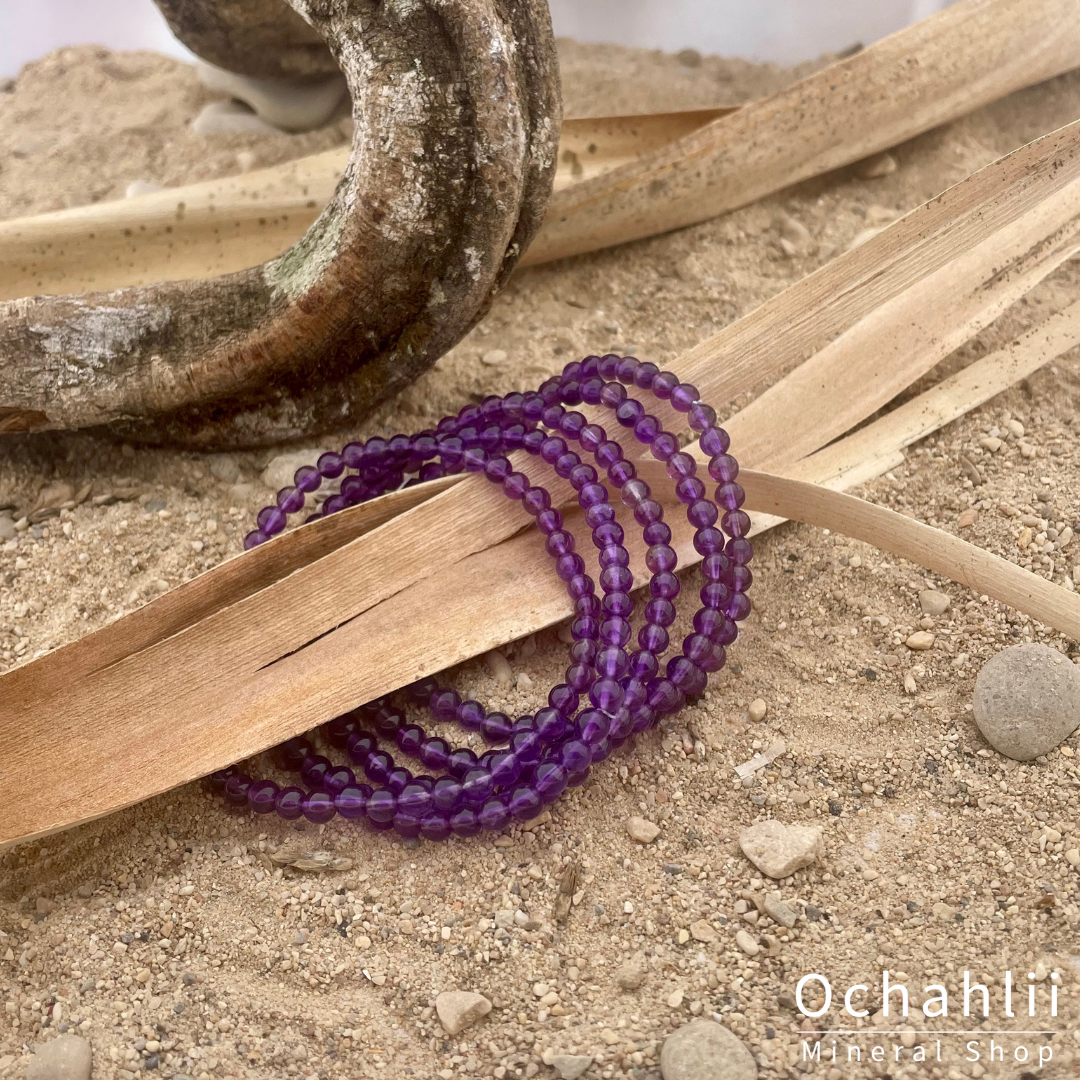 Amethyst ball bracelet 4mm "Inner peace"