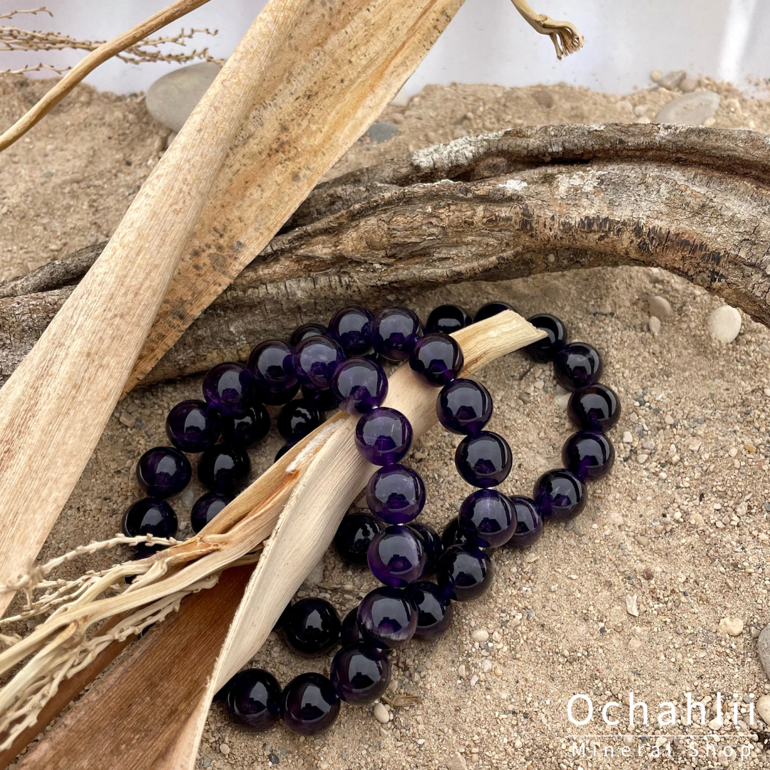 Bracelet améthyste 12mm