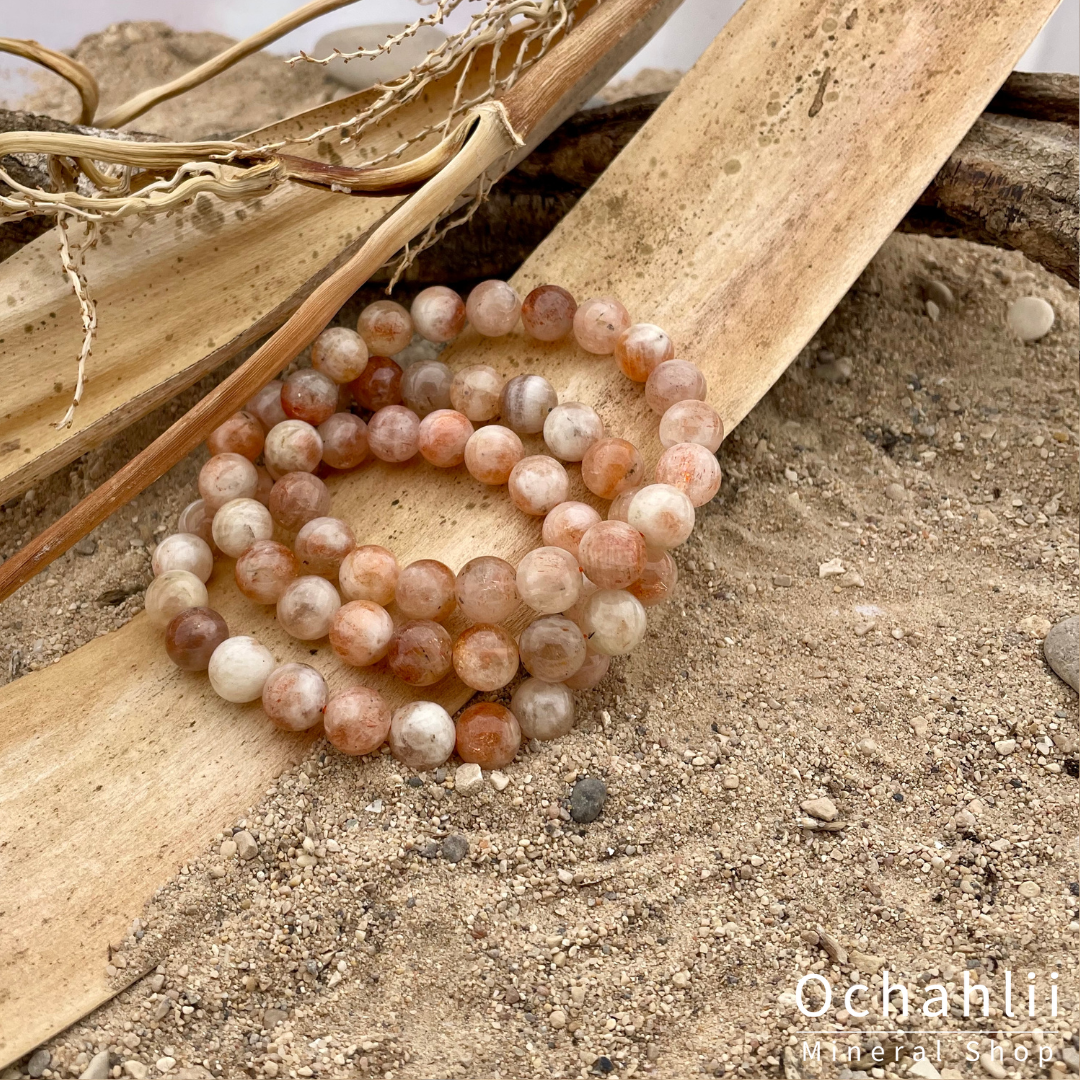 Sunstone bracelet 10 mm