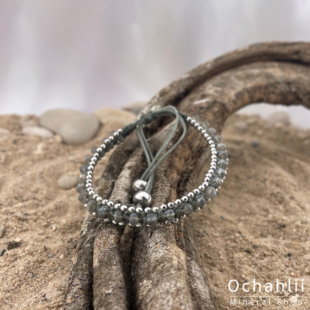 Labradorite bracelet facet 4mm