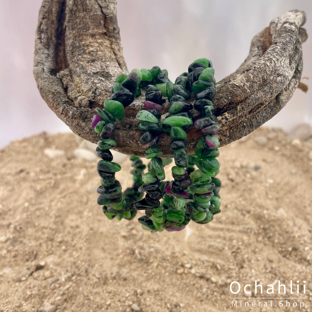 Ruby Zoisite split bracelet