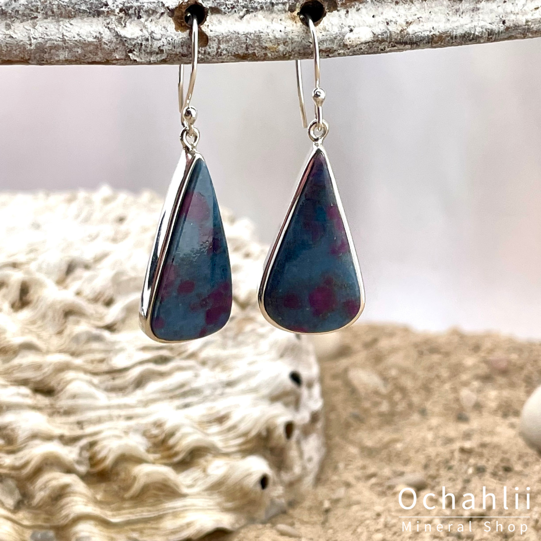 Ruby Distheen silver earrings